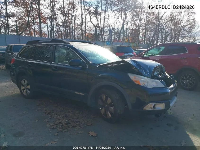 2011 Subaru Outback 3.6R Limited VIN: 4S4BRDLC1B2424026 Lot: 40781478