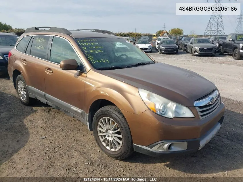 2012 Subaru Outback VIN: 4S4BRGGC3C3205186 Lot: 12124244