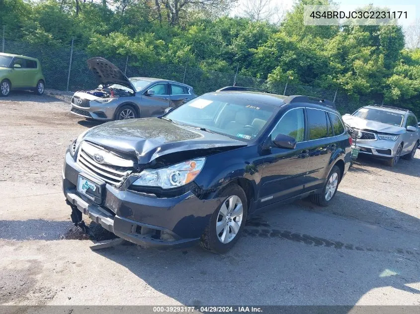 2012 Subaru Outback 3.6R Limited VIN: 4S4BRDJC3C2231171 Lot: 39293177