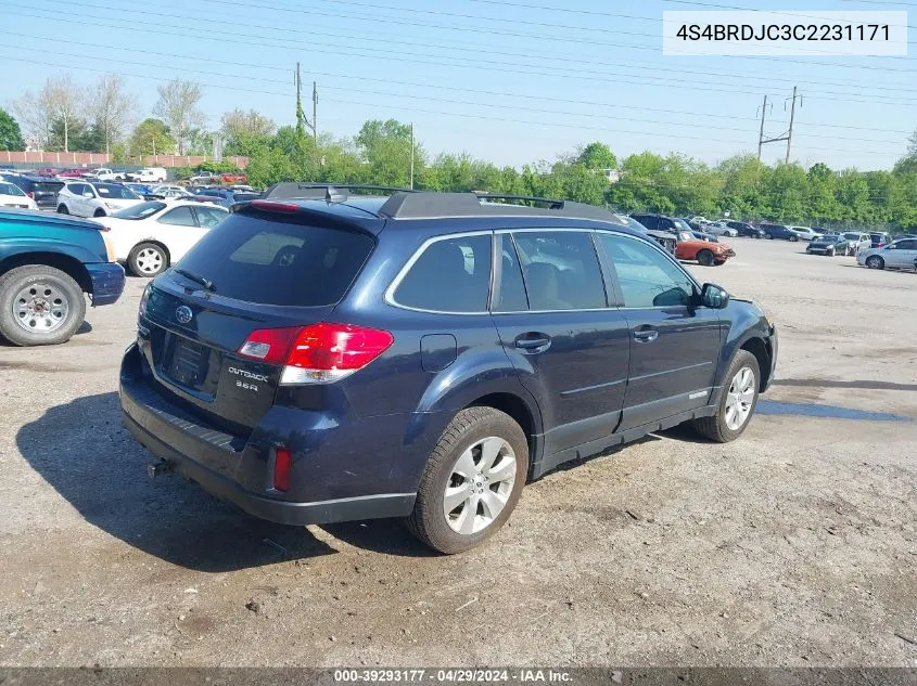 4S4BRDJC3C2231171 2012 Subaru Outback 3.6R Limited