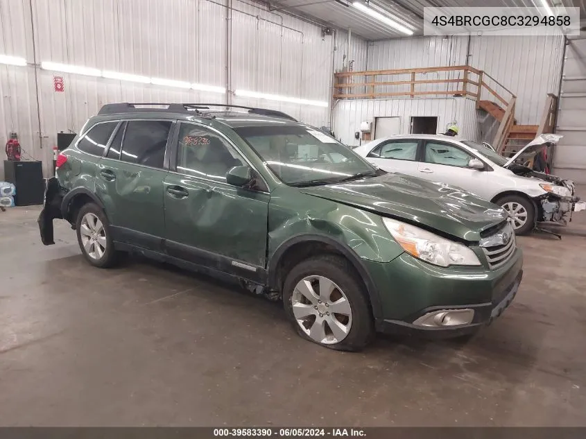 2012 Subaru Outback 2.5I Premium VIN: 4S4BRCGC8C3294858 Lot: 39583390