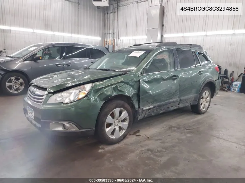 4S4BRCGC8C3294858 2012 Subaru Outback 2.5I Premium