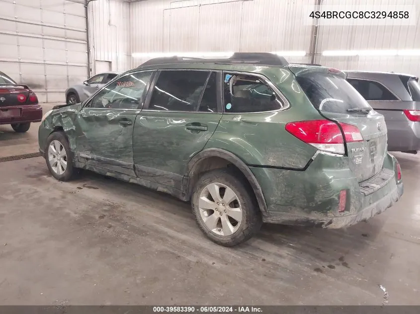 4S4BRCGC8C3294858 2012 Subaru Outback 2.5I Premium