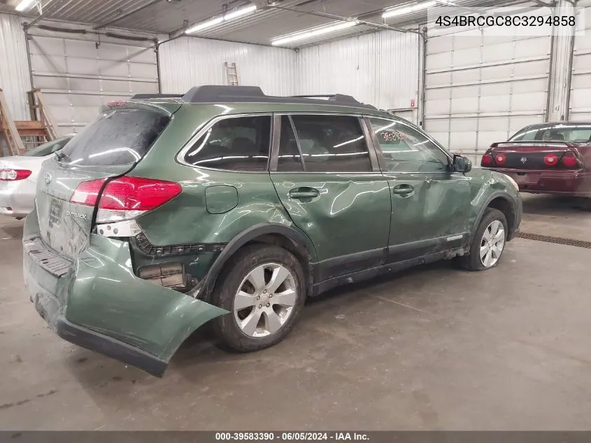 4S4BRCGC8C3294858 2012 Subaru Outback 2.5I Premium