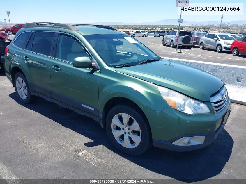 2012 Subaru Outback 2.5I Premium VIN: 4S4BRCCC0C1247664 Lot: 39773530