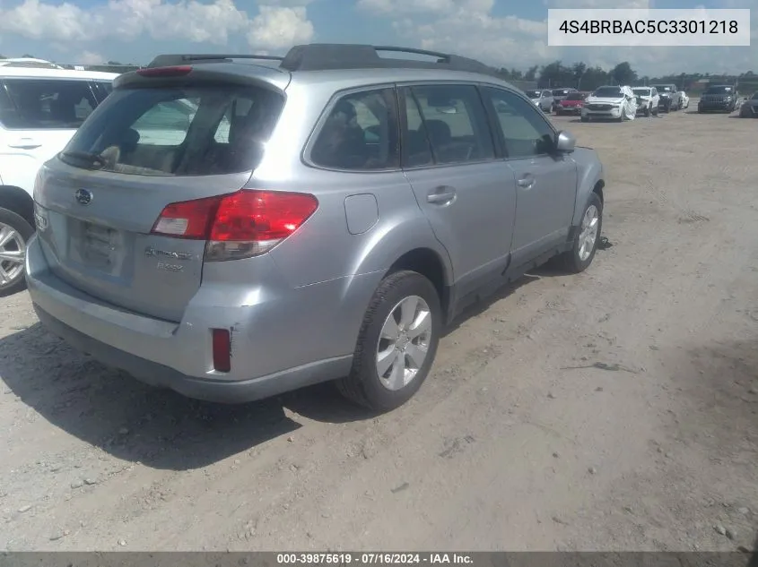 4S4BRBAC5C3301218 2012 Subaru Outback 2.5I