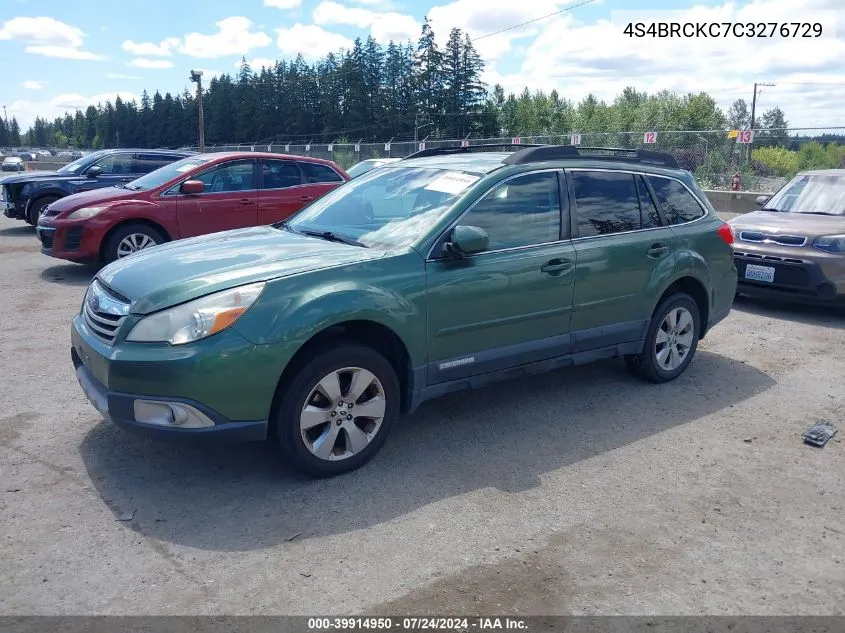 2012 Subaru Outback 2.5I Limited VIN: 4S4BRCKC7C3276729 Lot: 39914950