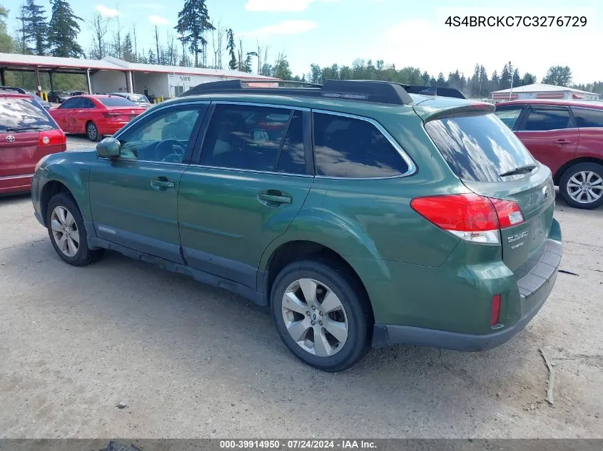 2012 Subaru Outback 2.5I Limited VIN: 4S4BRCKC7C3276729 Lot: 39914950