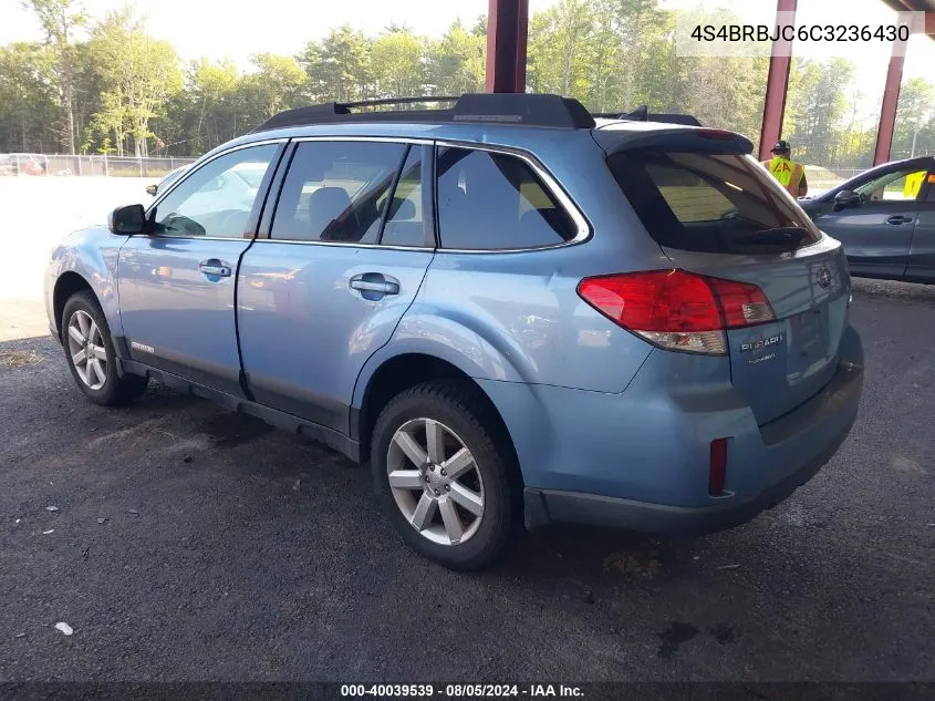 4S4BRBJC6C3236430 2012 Subaru Outback 2.5I Limited