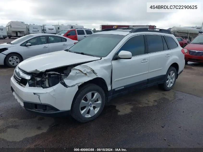 4S4BRDLC7C2290625 2012 Subaru Outback 3.6R Limited