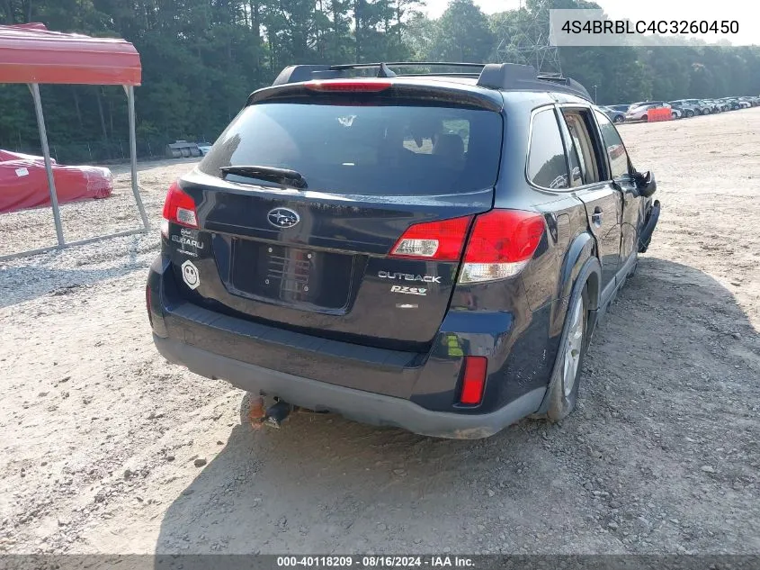 4S4BRBLC4C3260450 2012 Subaru Outback 2.5I Limited