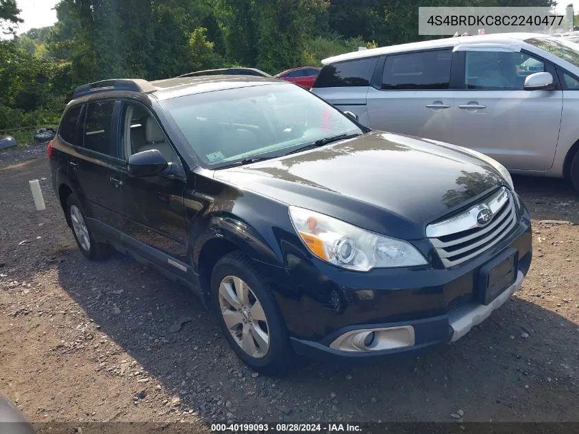 4S4BRDKC8C2240477 2012 Subaru Outback 3.6R Limited