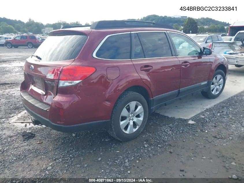 4S4BRBGC2C3233841 2012 Subaru Outback 2.5I Premium