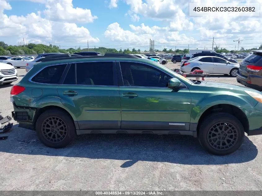 4S4BRCKC3C3260382 2012 Subaru Outback 2.5I Limited