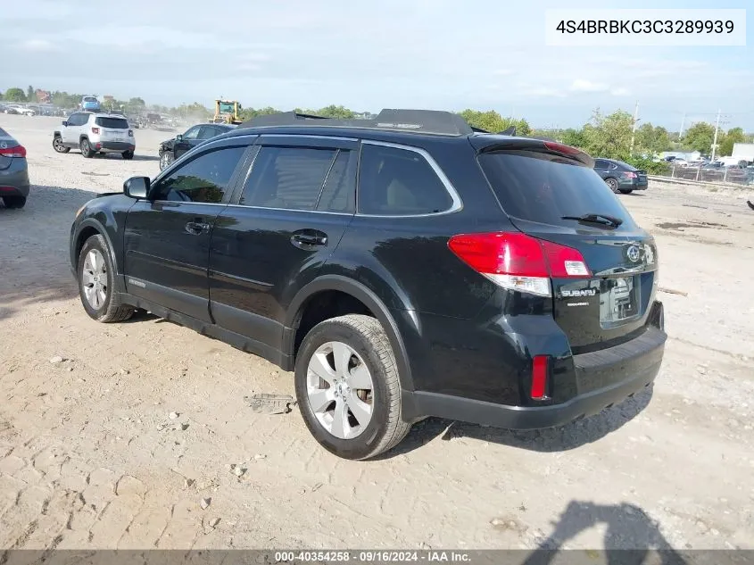 4S4BRBKC3C3289939 2012 Subaru Outback 2.5I Limited