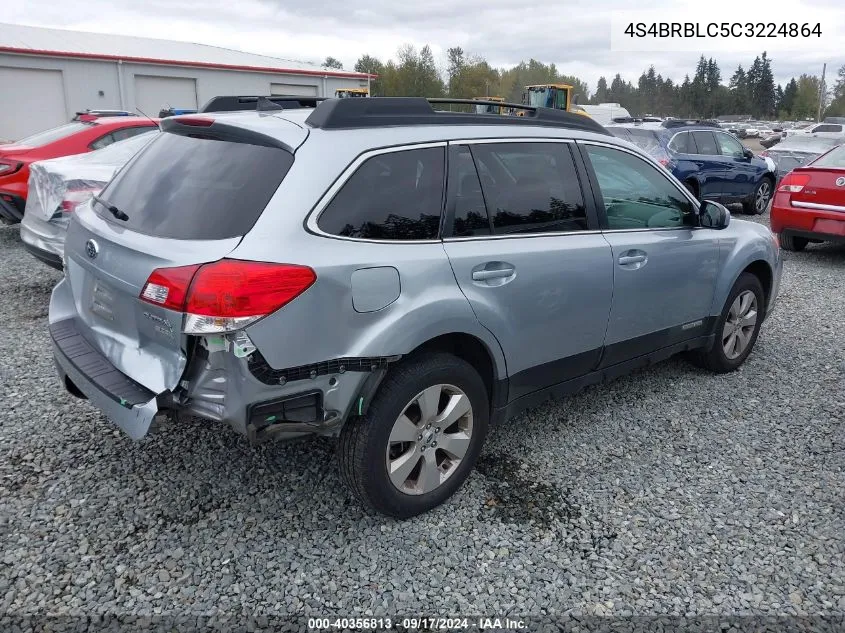 2012 Subaru Outback 2.5I Limited VIN: 4S4BRBLC5C3224864 Lot: 40356813