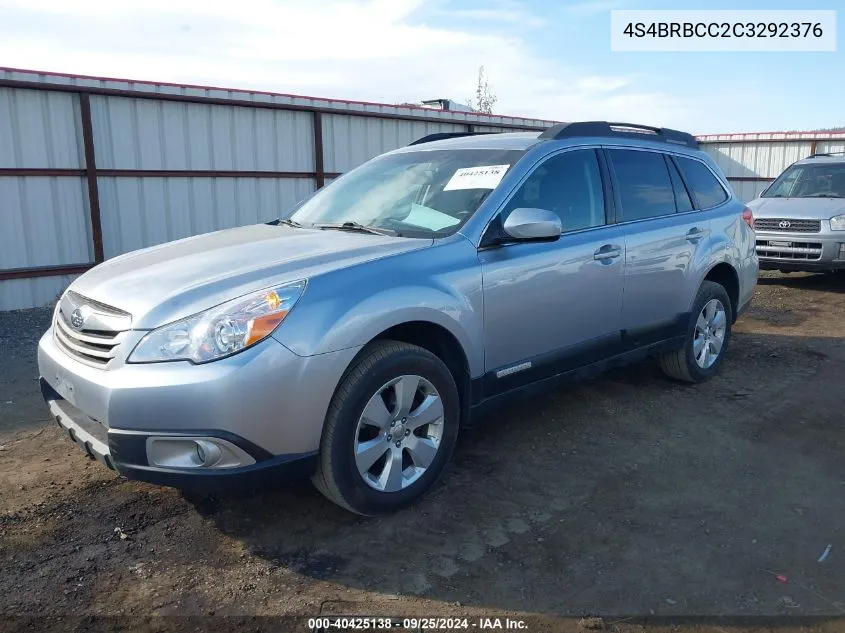 2012 Subaru Outback 2.5I Premium VIN: 4S4BRBCC2C3292376 Lot: 40425138