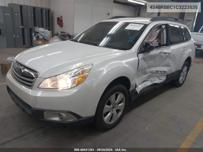 4S4BRBBC1C3223535 2012 Subaru Outback 2.5I Premium