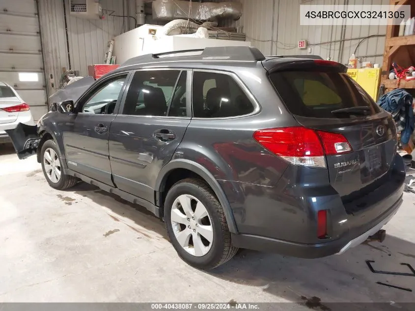 2012 Subaru Outback 2.5I Premium VIN: 4S4BRCGCXC3241305 Lot: 40438087