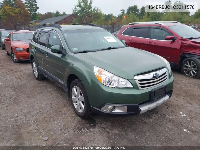 2012 Subaru Outback 2.5I Limited VIN: 4S4BRBJC1C3211578 Lot: 40442670