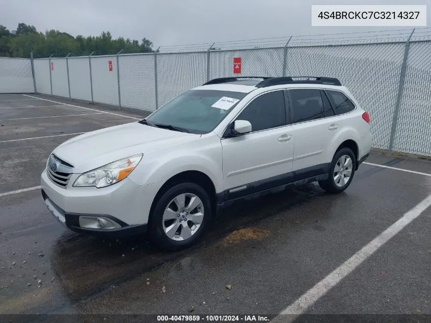 2012 Subaru Outback 2.5I Limited VIN: 4S4BRCKC7C3214327 Lot: 40479859