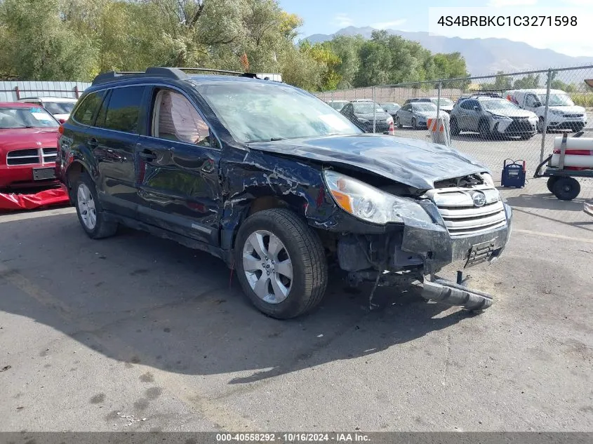 2012 Subaru Outback 2.5I Limited VIN: 4S4BRBKC1C3271598 Lot: 40558292