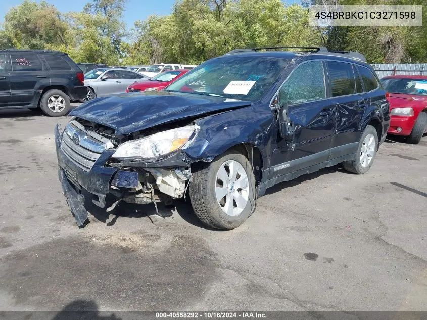 2012 Subaru Outback 2.5I Limited VIN: 4S4BRBKC1C3271598 Lot: 40558292