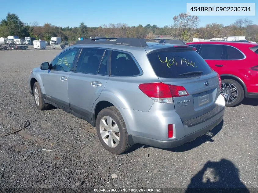 2012 Subaru Outback 3.6R Limited VIN: 4S4BRDLC9C2230734 Lot: 40579665