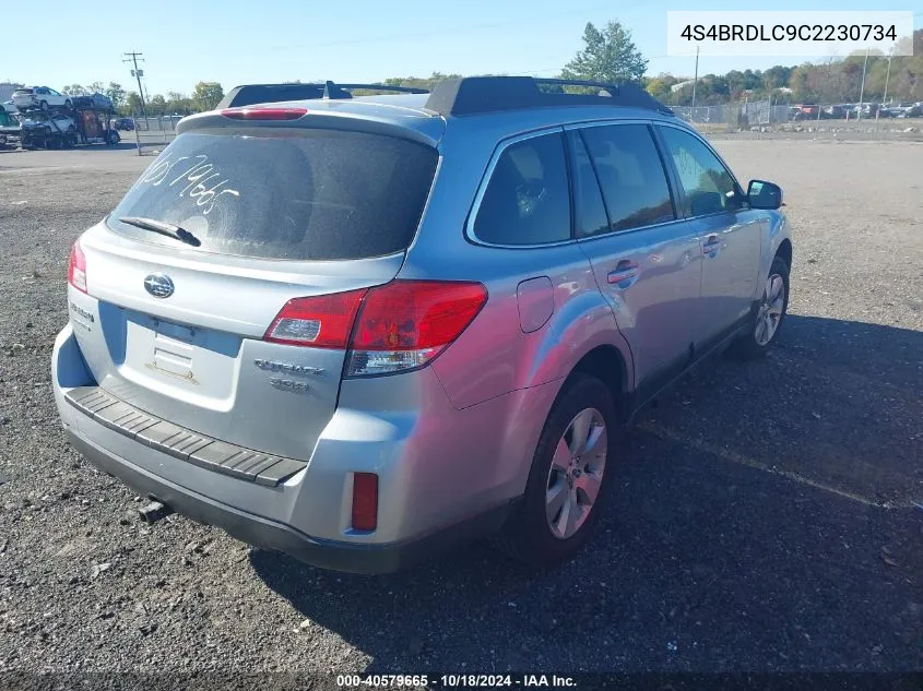 2012 Subaru Outback 3.6R Limited VIN: 4S4BRDLC9C2230734 Lot: 40579665