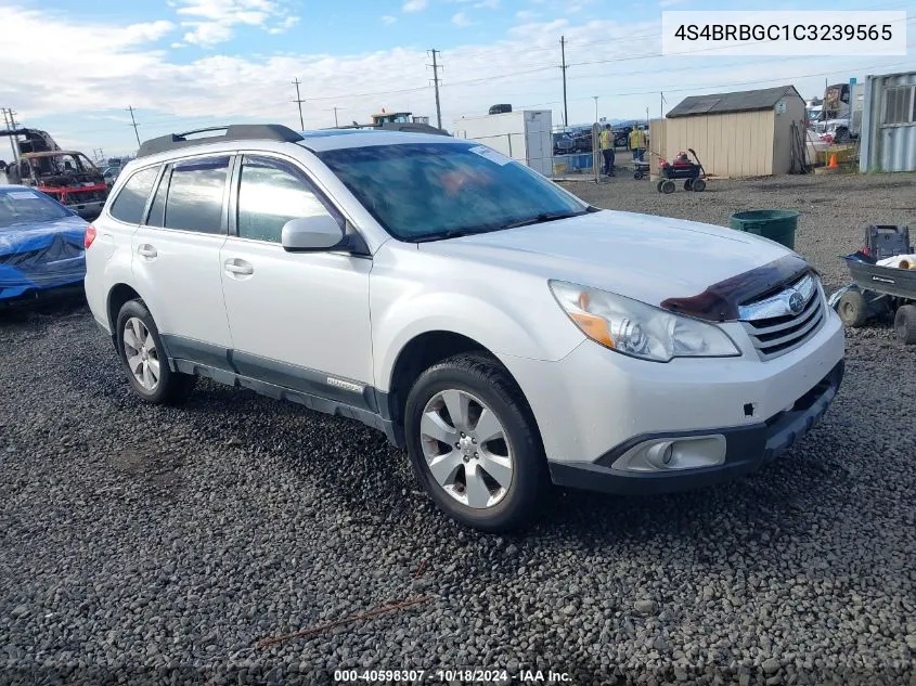 2012 Subaru Outback 2.5I Premium VIN: 4S4BRBGC1C3239565 Lot: 40598307