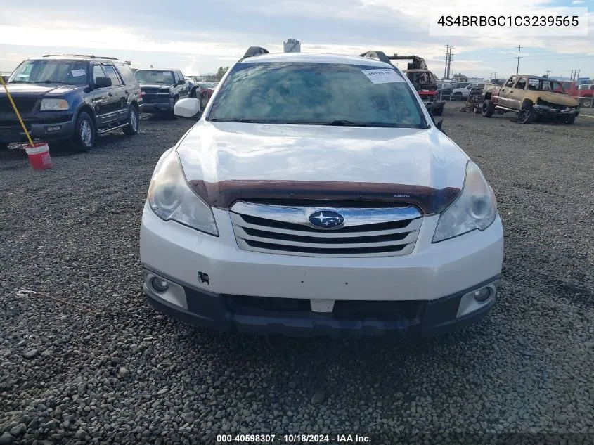 2012 Subaru Outback 2.5I Premium VIN: 4S4BRBGC1C3239565 Lot: 40598307