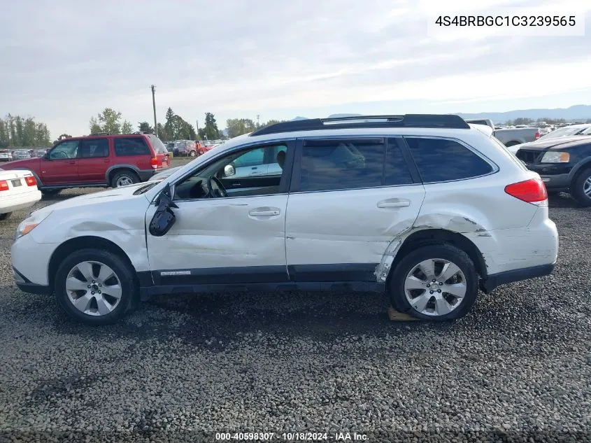 2012 Subaru Outback 2.5I Premium VIN: 4S4BRBGC1C3239565 Lot: 40598307