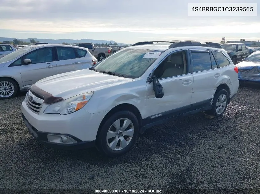 2012 Subaru Outback 2.5I Premium VIN: 4S4BRBGC1C3239565 Lot: 40598307