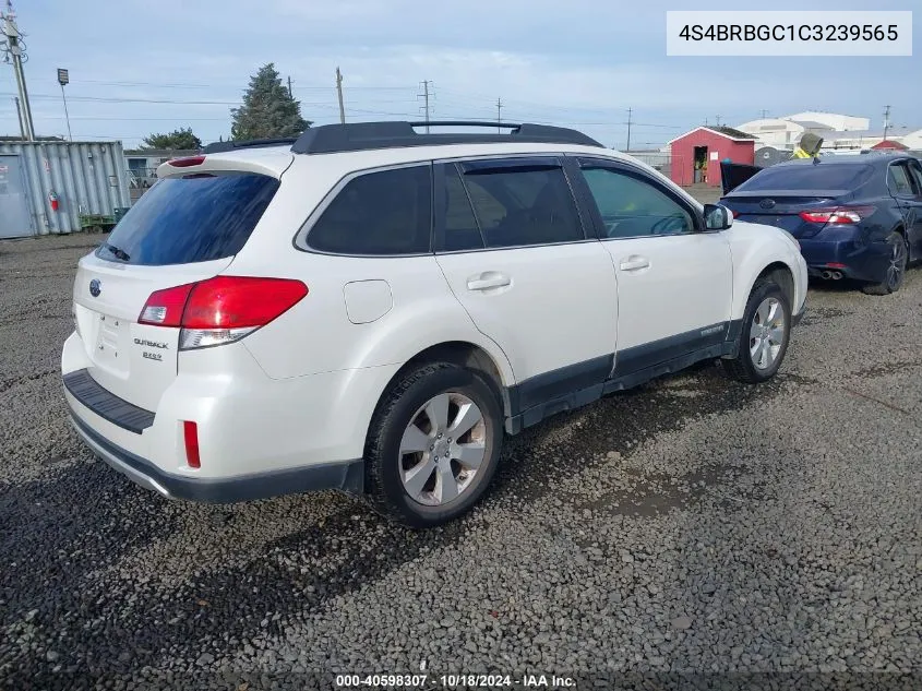 2012 Subaru Outback 2.5I Premium VIN: 4S4BRBGC1C3239565 Lot: 40598307