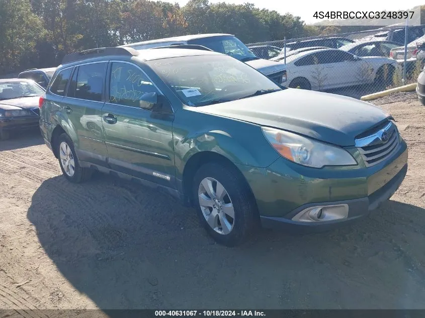 2012 Subaru Outback 2.5I Premium VIN: 4S4BRBCCXC3248397 Lot: 40631067