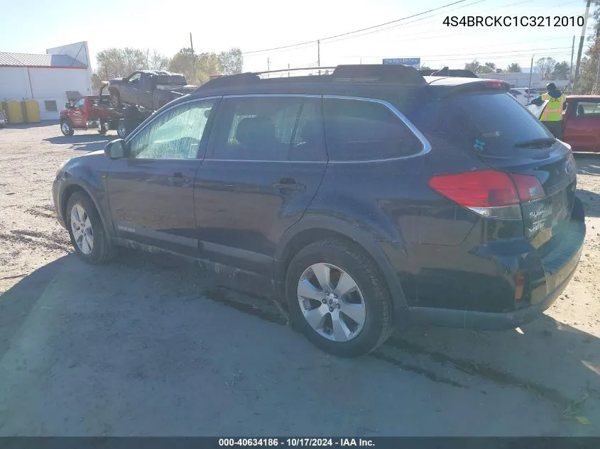 2012 Subaru Outback 2.5I Limited VIN: 4S4BRCKC1C3212010 Lot: 40634186