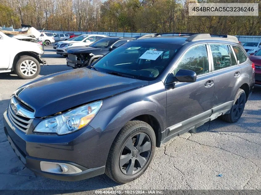 2012 Subaru Outback 2.5I VIN: 4S4BRCAC5C3236246 Lot: 40642515