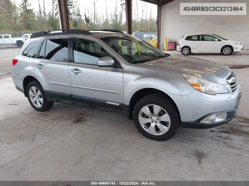 4S4BRBGC3C3212464 2012 Subaru Outback 2.5I Premium