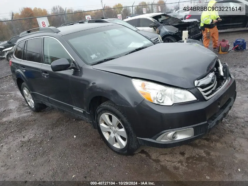 2012 Subaru Outback 2.5I Premium VIN: 4S4BRBBC9C3221614 Lot: 40727104