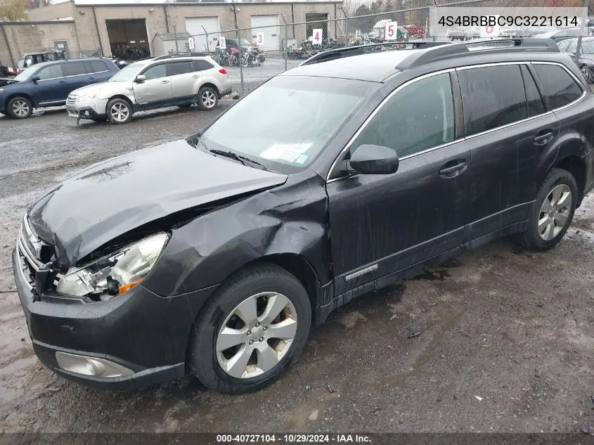 2012 Subaru Outback 2.5I Premium VIN: 4S4BRBBC9C3221614 Lot: 40727104