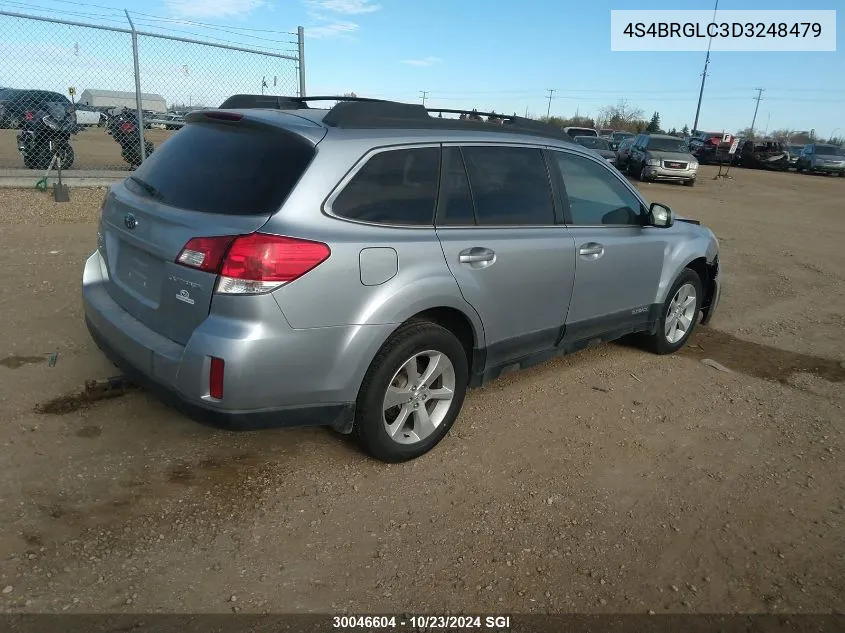 2013 Subaru Outback 2.5I Limited VIN: 4S4BRGLC3D3248479 Lot: 30046604