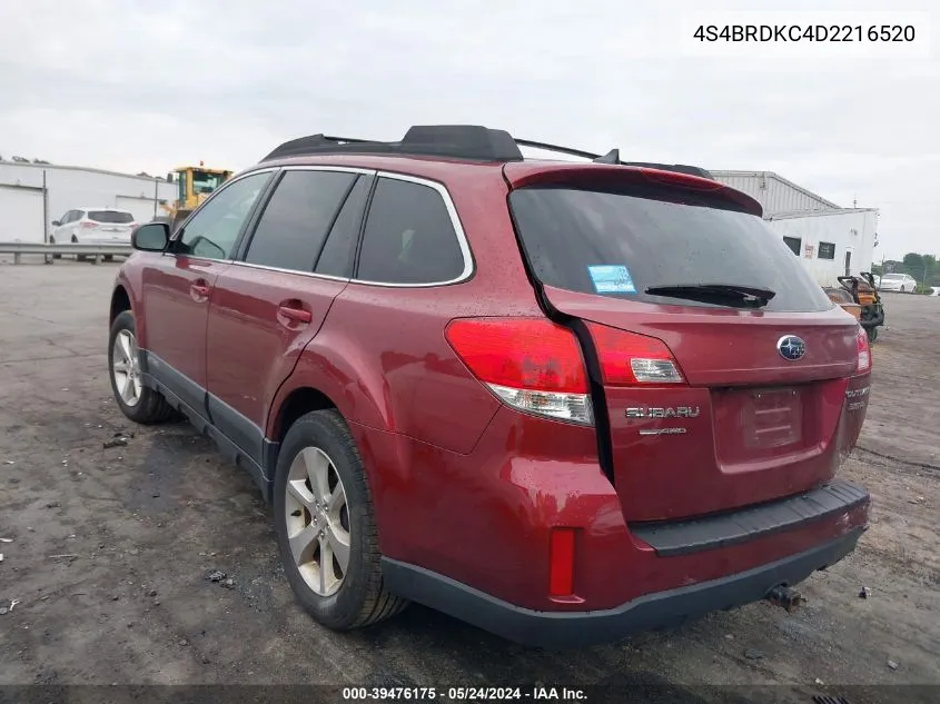 4S4BRDKC4D2216520 2013 Subaru Outback 3.6R Limited