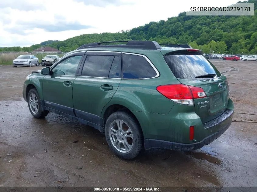 2013 Subaru Outback 2.5I Premium VIN: 4S4BRBCC6D3239178 Lot: 39510318