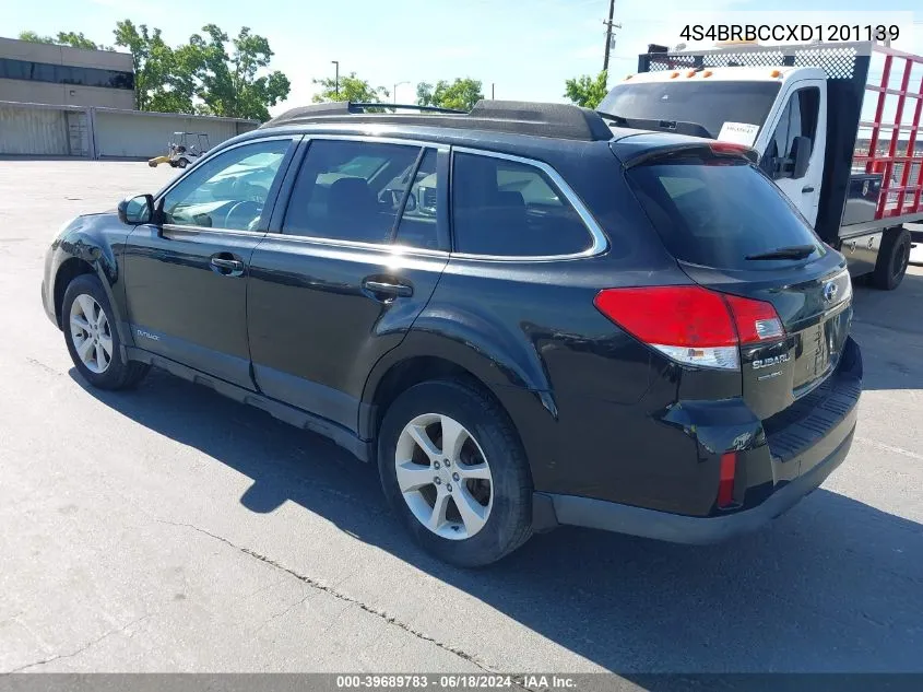 2013 Subaru Outback 2.5I Premium VIN: 4S4BRBCCXD1201139 Lot: 39689783