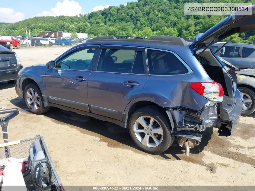 2013 Subaru Outback 2.5I Premium VIN: 4S4BRCCC0D3308534 Lot: 39694522