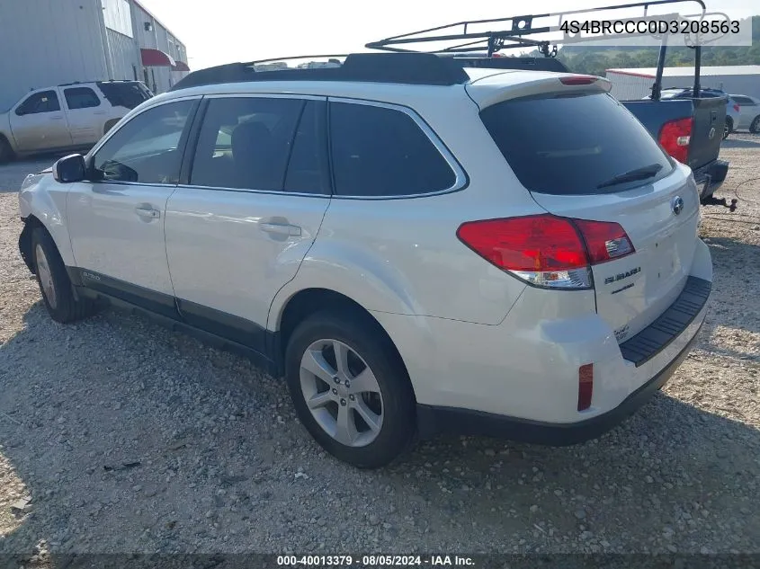 2013 Subaru Outback 2.5I Premium VIN: 4S4BRCCC0D3208563 Lot: 40013379