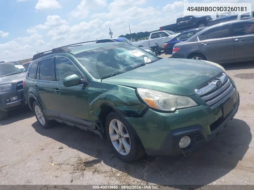 4S4BRBGC9D3260181 2013 Subaru Outback 2.5I Premium