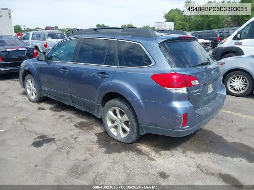 2013 Subaru Outback 2.5I Limited VIN: 4S4BRBPC6D3303035 Lot: 40023675