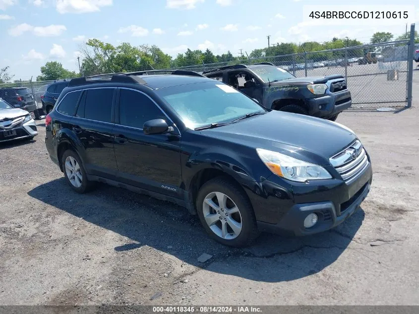 2013 Subaru Outback 2.5I Premium VIN: 4S4BRBCC6D1210615 Lot: 40118345