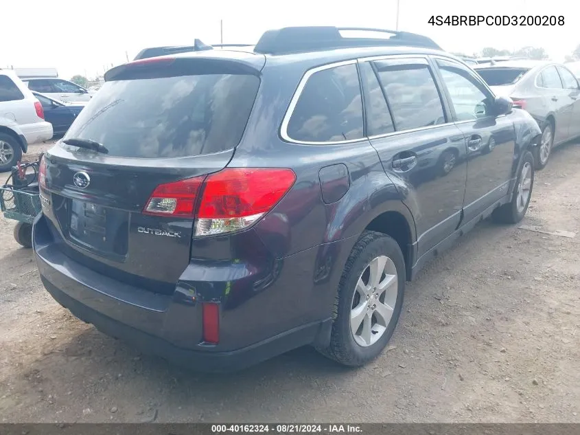 4S4BRBPC0D3200208 2013 Subaru Outback 2.5I Limited